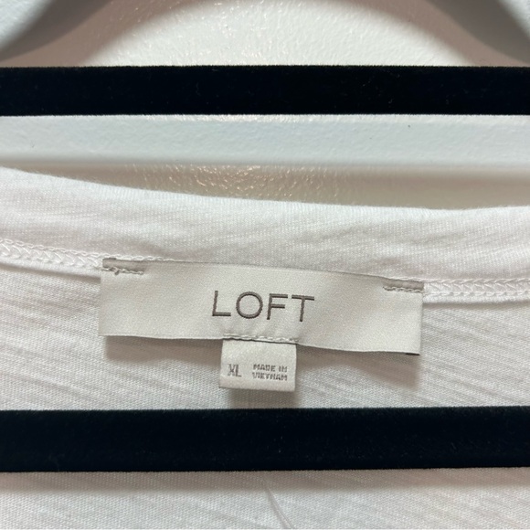 LOFT Women's Classic White Long Sleeve Top - Picture 9 of 9